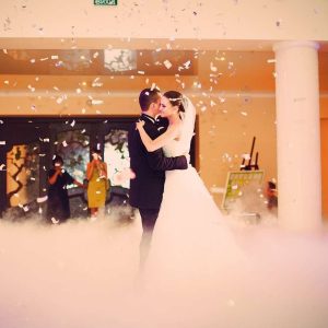 romantic dance by wedding couple